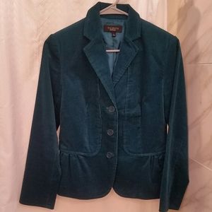 Talbot Teal Corduroy Blazer Jacket Size 2